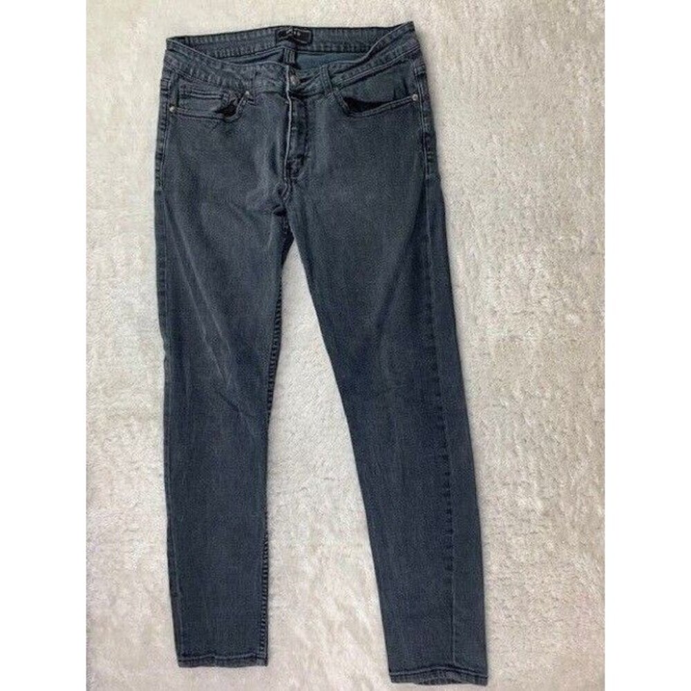 Forever 21 Size 33x32 Mens Jeans Slim Black Stretch (Actual Inseam Is 30 Inches)